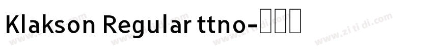 Klakson Regular ttno字体转换
